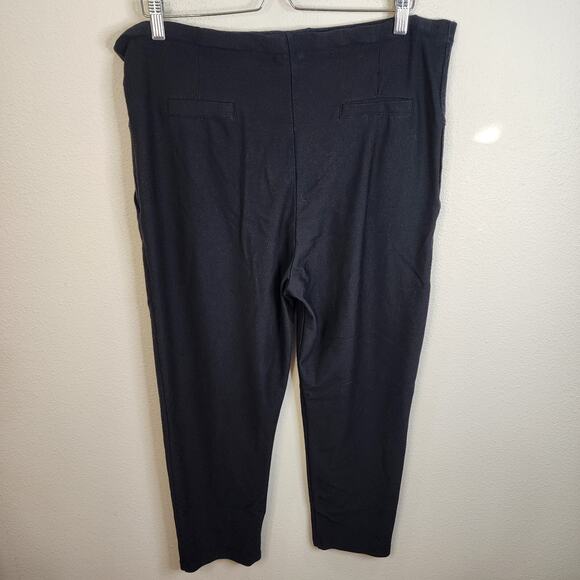 Alina Mae Maternity Wear to Work Ponte Pants Size XL Belly Panel Black - Picture 5 of 7